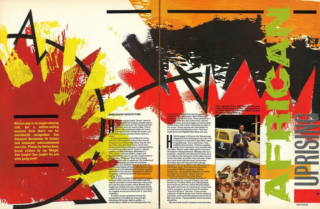 A spread from The Face, No 25, May 1982 - Designed by Neville Brody a true rockstar creative